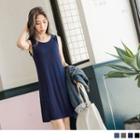 Sleeveless Draped A-line Dress