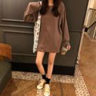Long-sleeve Cut-out Long T-shirt