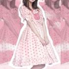 Puff-sleeve Heart Print A-line Lolita Dress