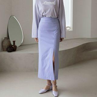 Slit H-line Maxi Skirt