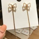 Bow Fringed Drop Earring 1 Pair - As Shown In Figure - One Size