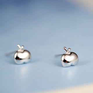 925 Sterling Silver Apple Earrings