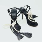 Tasseled Cord Stiletto-heel Sandals