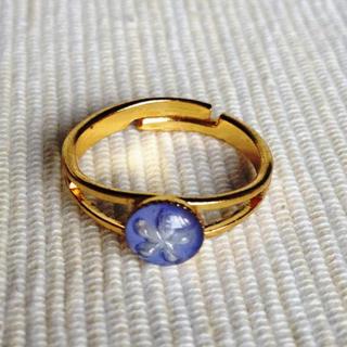 Resin Little Snowflake Ring (blue Purple) One Size