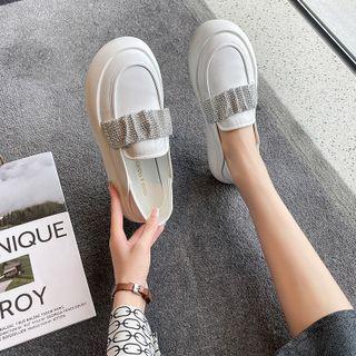 Rhinestone Platform Moccasins