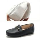 Genuine Leather Chain-trim Loafers