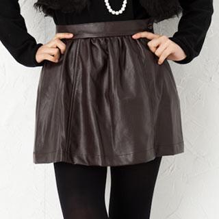 Faux-leather Skirt