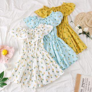 Ruffled Pineapple-print Playsuit