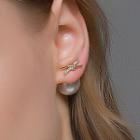 Knot Alloy Earring 01 - 1 Pair - White - One Size
