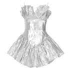 Spaghetti Strap Shirred A-line Cocktail Dress