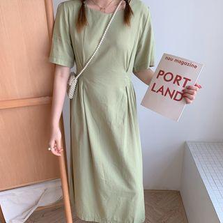 V-neck Short-sleeved Dress