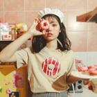 Short-sleeve Donut Print T-shirt