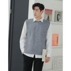 Sleeveless Pocket-front Sweater
