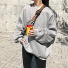 Puff-sleeve Sweatshirt Gray - One Size