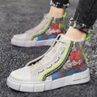 Print Canvas High-top Sneakers