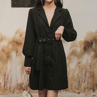 Long-sleeve Single-breasted Coat Dress