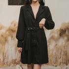 Long-sleeve Single-breasted Coat Dress