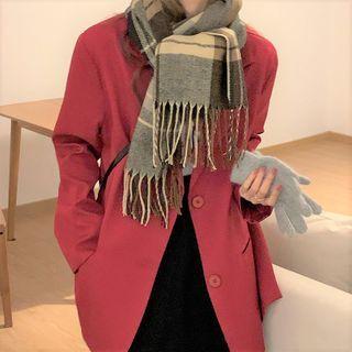 Single Breasted Blazer Red - One Size