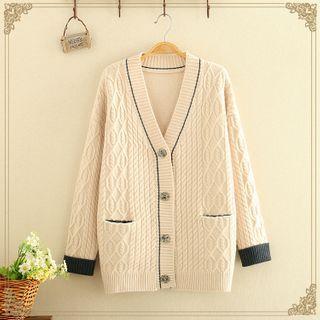 Plain Knitted Cardigan