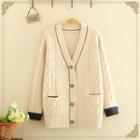 Plain Knitted Cardigan