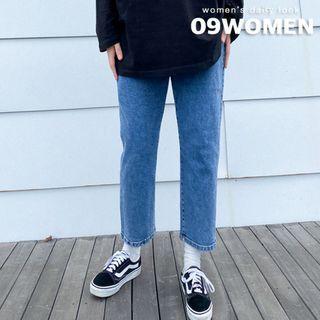 Plus Size Seam-trim Tapered Jeans
