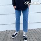Plus Size Seam-trim Tapered Jeans