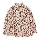 Long-sleeve Leopard Print Chiffon Shirt