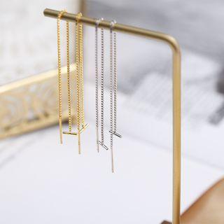 Sterling Silver Drop Ear Stud