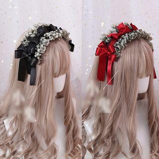 Frill Trim Bow Headband