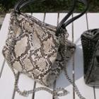 Python Hand Bag With Chain Shoulder Strap