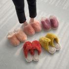 Colored Faux-fur Slippers