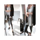 Drop-shoulder Wool Blend Cardigan