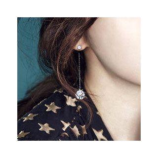 Rhinestone Drop Earrings / Clip-on Earrings