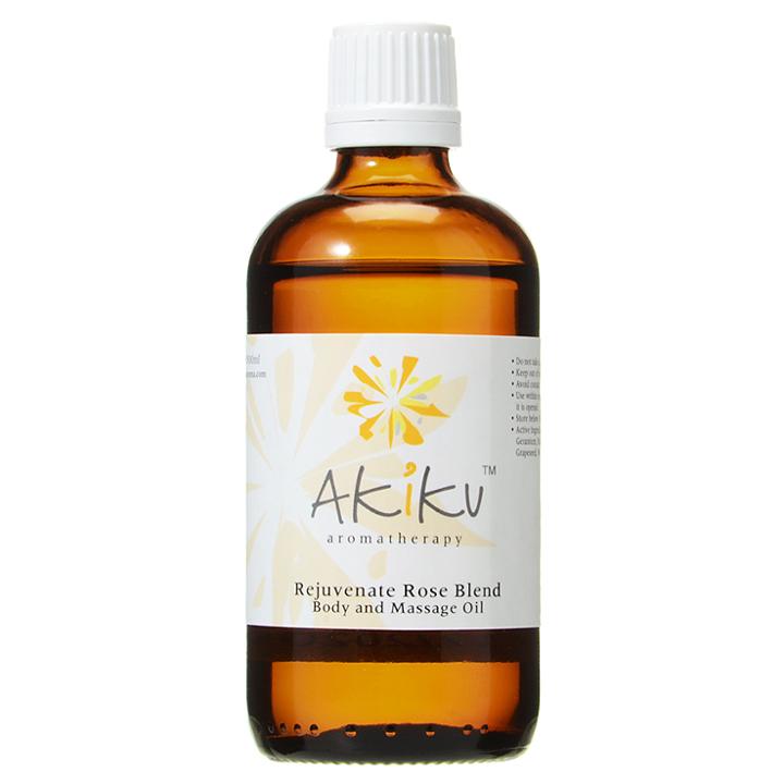 Akiku Aroma - Rejuvenate Rose Blend Body & Massage Oil 100ml