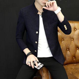 Melange Single-breasted Jacket
