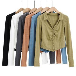 Long-sleeve Collard T-shirt