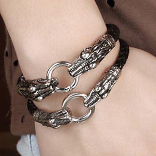 Genuine Leather Dragon Bracelet