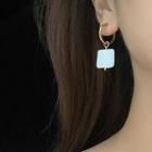 Square Shell Dangle Earring 1 Pair - Gold - One Size