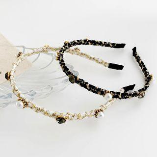Tweed Headband White - One Size