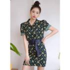 Peter Pan-collar Floral Polo Shirt