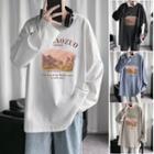 Long-sleeve Painting T-shirt