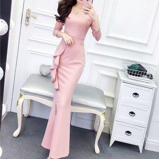 Simple Fishtail Split Skirt