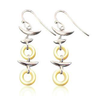 Mother Of Pearl - Yellow Earrings