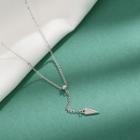 Sterling Silver Triangle Necklace  - Necklace