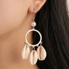 Faux Pearl & Shell Fringed Earring 1 Pair - 01 - 4534 - Kc Gold - One Size