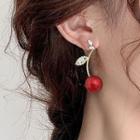 Christmas Rhinestone Dangle Earring 1 Pair - Red - One Size