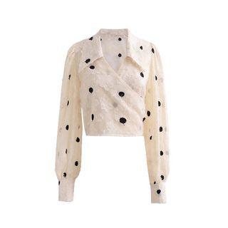 Dotted Wrap Shirt
