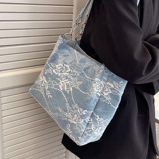 Lace Tote Bag Blue - One Size