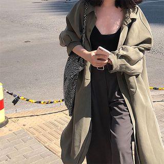 Pocketed Long Button Jacket