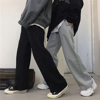 Plain Wide-leg Sweatpants